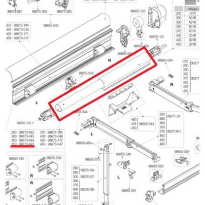 Náhradní navíjecí válec pro markýzu Fiamma F45 S 350