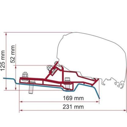 Adaptér Fiamma Kit F80 na Ford Transit L3 od r. 2013