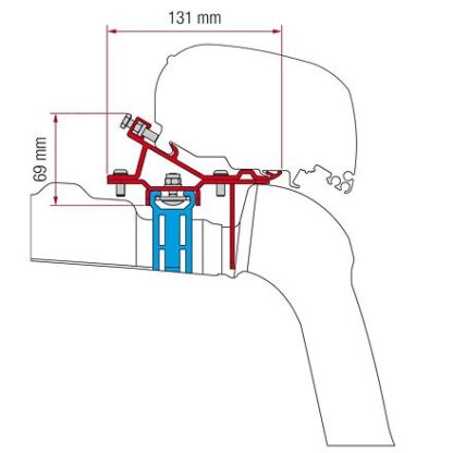 Adaptér pro VW Crafter na markýzy Fiamma F65/F80