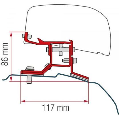 Adaptér pro Ford Custom L1 na markýzy Fiamma F40van