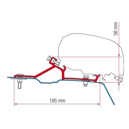 Adaptér pro Renault Master na markýzy Fiamma F65/F80