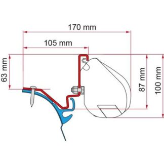 Adaptér pro VW T6 Kepler na markýzy Fiamma F35