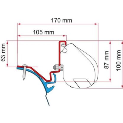 Adaptér pro VW T6 Kepler na markýzy Fiamma F35