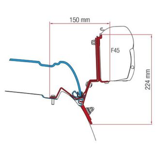 Adaptér pro MB třídy V Marco Polo na markýzy Fiamma F45/F35