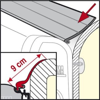 Těsnění proti zatékání vody Rain Guard L k markýzám Fiamma F45