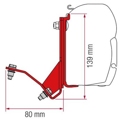 Adaptér pro Renault Trafic na markýzy Fiamma F45/ZIP pro Pössl