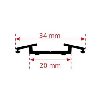 Krycí lišta Hüttenbrauck – rovná 5 m