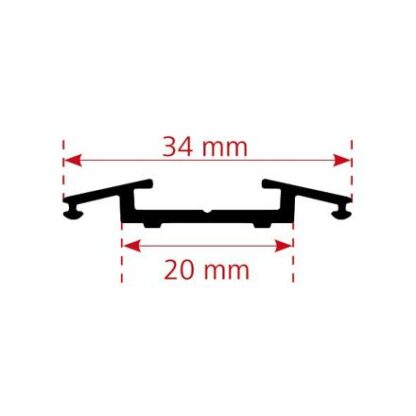 Krycí lišta Hüttenbrauck – rovná 5 m