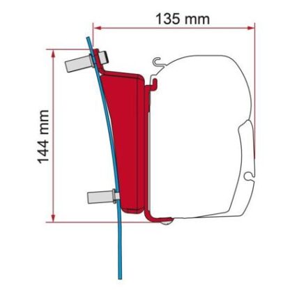 Adaptér pro Ford Transit L3H3 na markýzy Fiamma F45